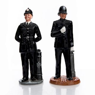 2 ROYAL DOULTON BRITISH POLICEMEN FIGURINES