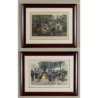 2 VICTORIAN ENGRAVED PRINTS, ROYAL PARKS OF LONDON