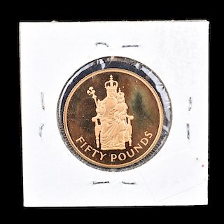1975 Great Britain - Elizabeth II Gold 50 Pounds