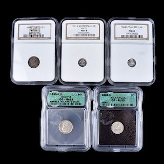 Five (5) Antique Silver Coins