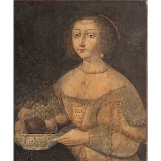 Portrait of a Woman with a Bowl of Fruit