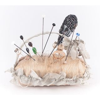 Pin Cushion with Hat Pins