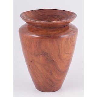 Turned Wood Modernist Vase