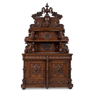 Monumental Renaissance Revival-Style Carved Sideboard