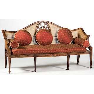 American Settee with Caned Back 