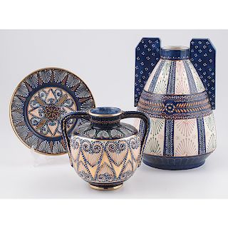 HB Quimper Vases and Plate