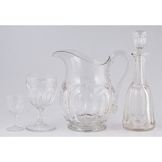 Crystal Glasses, Cordials, Pitcher, and Decanters 