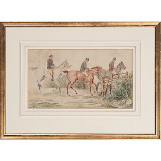 English School, Equestrian Watercolor