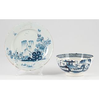 Porcelain Bowl and Plate in the Chinese Style