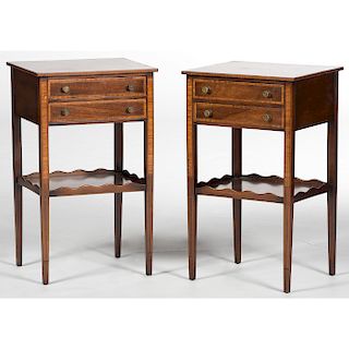 American Inlaid Side Tables