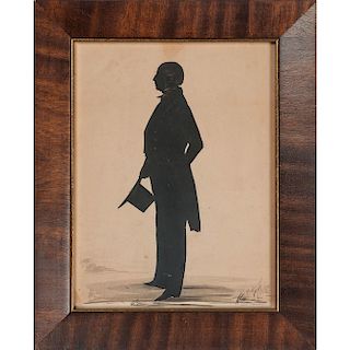 Silhouette of a Man, Signed P. Skeolan
