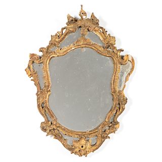 Rococo-style Giltwood Mirror