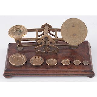 Mordan Brass Scale with Weights