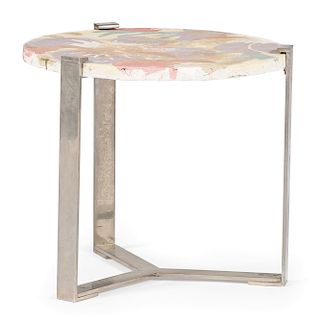 French Cast Cement and Steel Table
