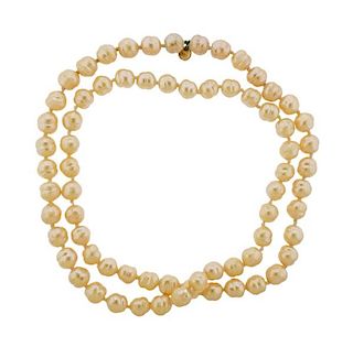 Chanel Costume Pearl Long Necklace