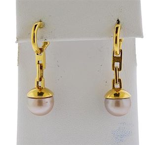 18K Gold South Sea Pearl Earrings