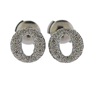 Tiffany &amp; Co Elsa Peretti Platinum Diamond Earrings
