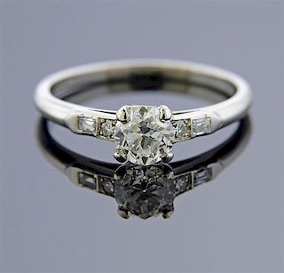 Cartier Palladium Diamonds Engagement Ring
