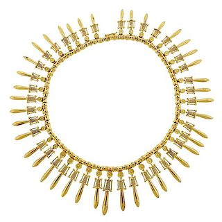 Ilias Lalaounis Greece 18K Gold Collar Necklace