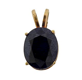 10K Gold Sapphire Pendant