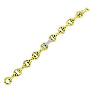 Tiffany &amp; Co Paloma Picasso 18K Gold Platinum Diamond Link Bracelet