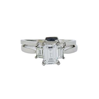 Tacori Platinum Diamond Engagement Wedding Bridal Ring Setting 