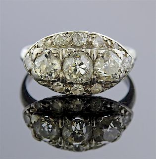 Antique Platinum Diamond Ring 