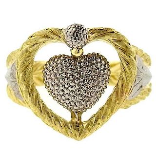 Buccellati Oro Two Tone Gold Heart Ring