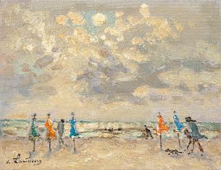 Andre Hambourg 
(French, 1909-1999)
Maree basse a Trouville