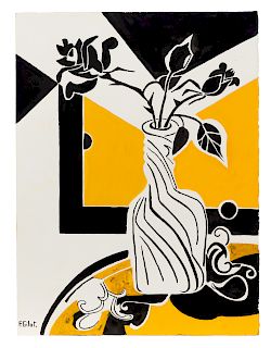 Francoise Gilot(French, b. 1921)Yellow Rose, 1973