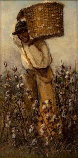 William Aiken Walker
(American, 1839 - 1921)
Man with Cotton Bale and Woman with Cotton Bale (a pair of works)