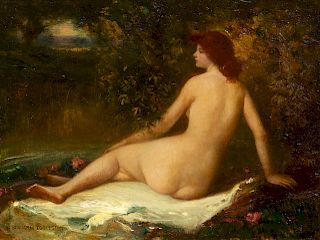 Benjamin Osro Eggleston (American, 1867-1937) 
(American, 1867-1937) 
Untitled (Reclining Nude) 