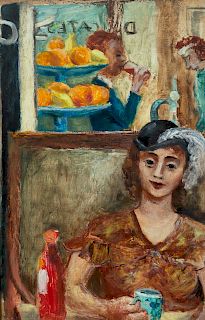 Aaron Bohrod
(American, 1907-1992)
Untitled (Woman in a Cafe)