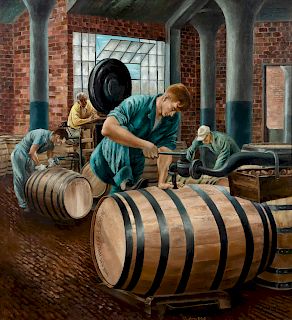 Aaron Bohrod
(American, 1907 - 1992)
Filling the Barrels