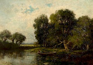 Charles-Emile Jacque  (French, 1813-1894)(French, 1813-1894)Barbizon Landscape