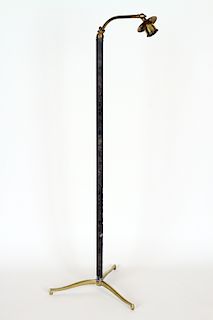 BRASS FLOOR LAMP MANNER OF JACQUES ADNET C.1960