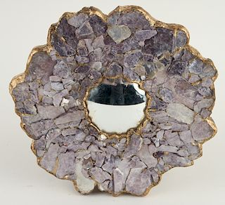 PETITE MIRROR FORM OF STYLIZED FLOWER CONVEX