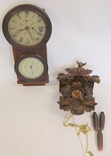 Antique Perpetual Calendar Regulator Clock