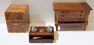 Antique Miniature Commode Together with An