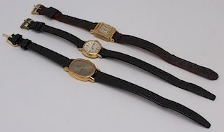 JEWELRY. Vintage Ladies Gold Watch Grouping.