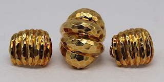 JEWELRY. 3 Pc. Henry Dunay 18kt Gold Suite.