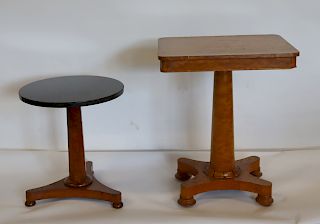 2 x 19th Century Maple Pedestal Tables.