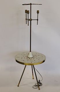 MIDCENTURY. Parzinger Style Brass Lamp With Dumb