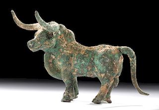Roman Bronze Zebu Bull w/ Wonderful Details