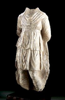 Roman Pavonazzetto Marble Dacian Captive, ex Christie's