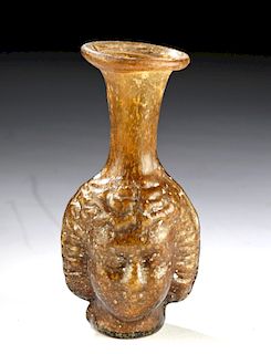 Roman Sidonian Glass Janiform Bottle