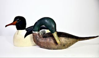 Pair of Carved Wood Duck Decoys