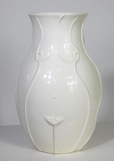 R.C. Gorman (1932-2005) Vase, "Three Nudes"