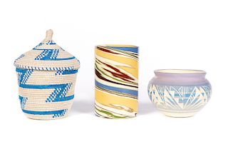 3 Native American Vases