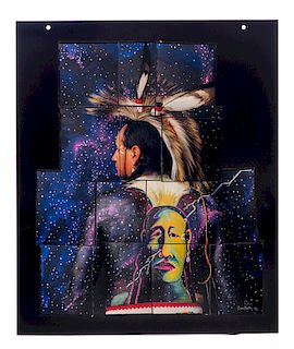 Thorney Lieberman and Bunky Echo Hawk Photo Painting Collaboration 